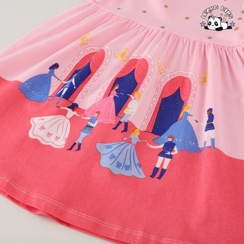 LEZONKIDS - 2024 Customization Dress Girls Dress Comfortable Colorful Cartoon Girls Dress for Kids